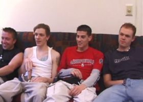 Four Young Guys Sucking Dick